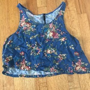 Floral cropped tank top